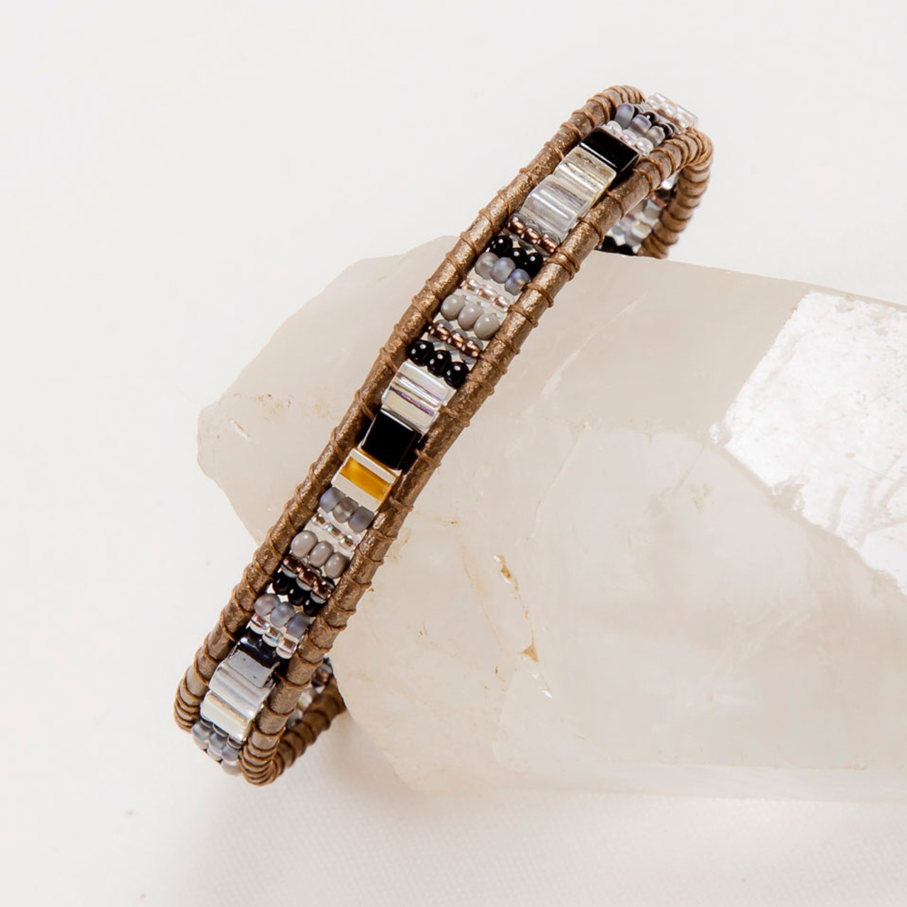 Men Fancy Diamond Bracelet with Precious Beads