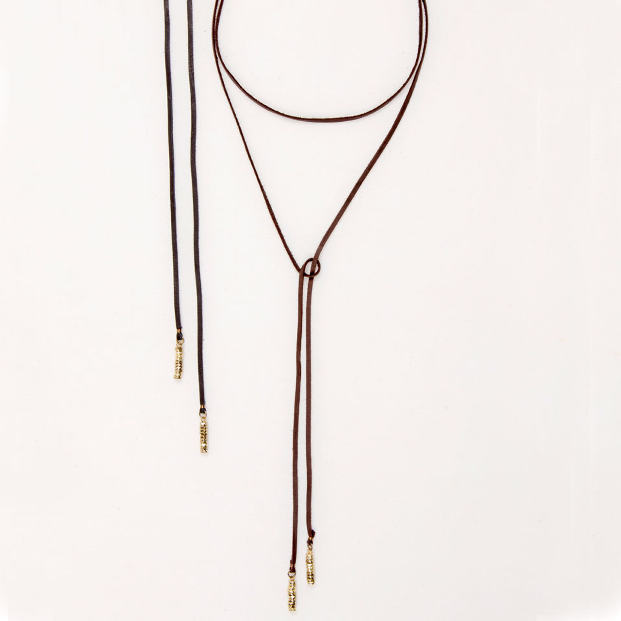 leather wrap choker necklace