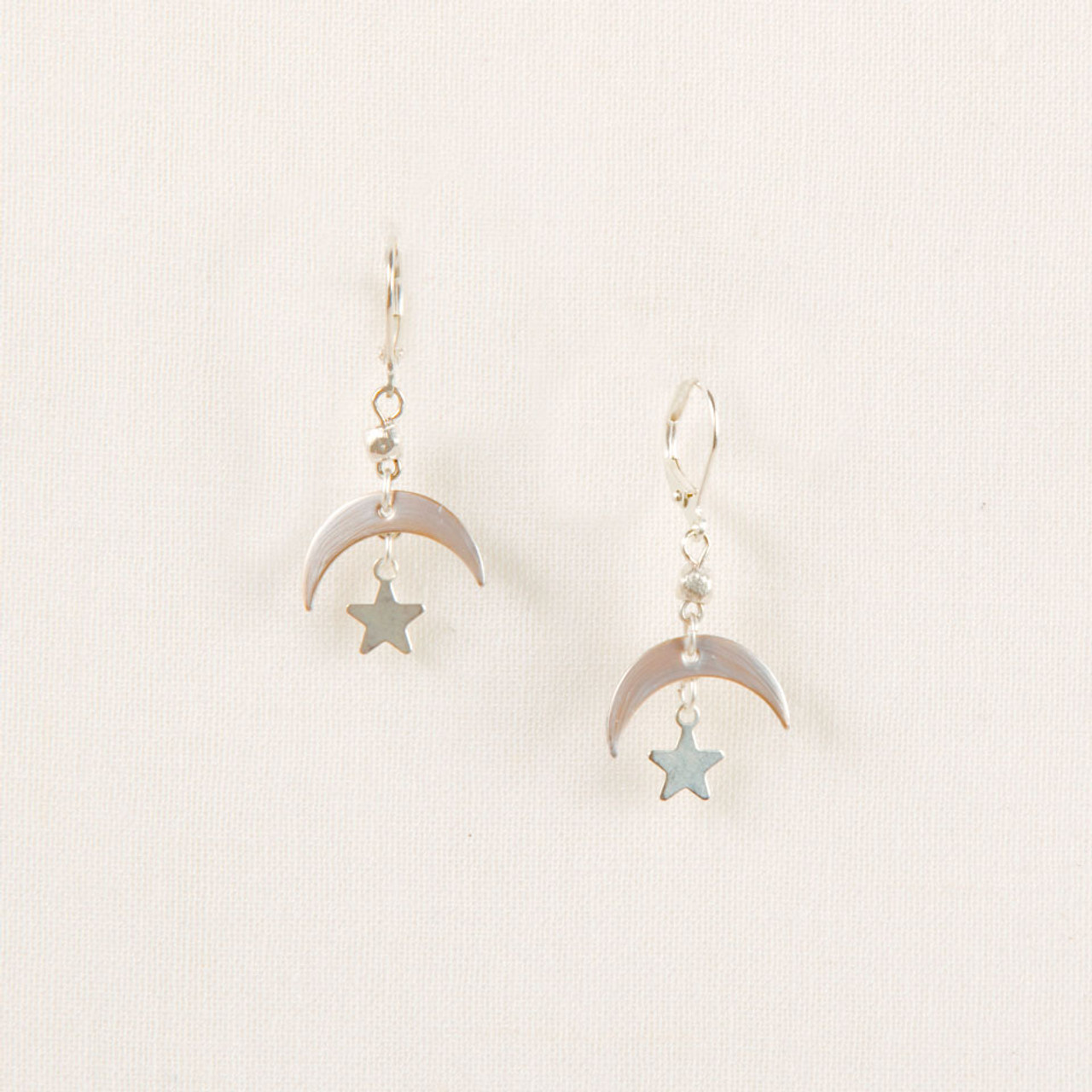 Swarovski Symbolic drop earrings, Moon and star, Blue, Mixed metal finish