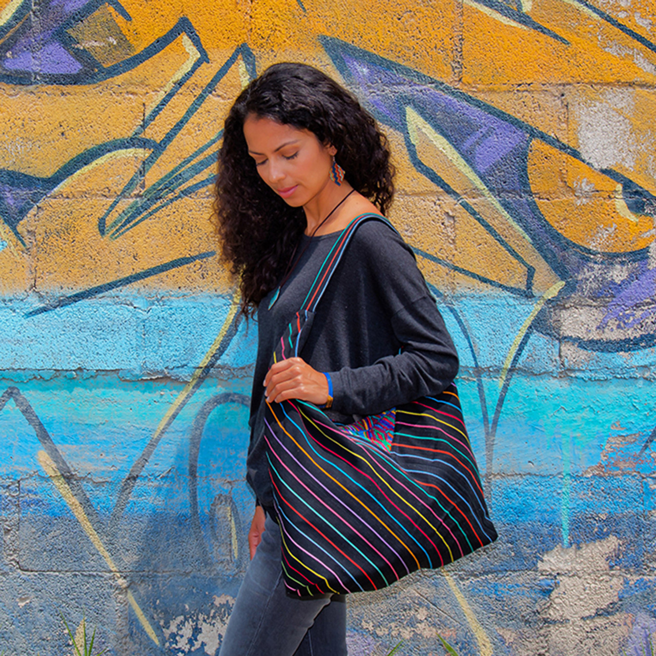 Rainbow Color Woven Shoulder Bag Colorful Flap Crossbody Bag - Temu