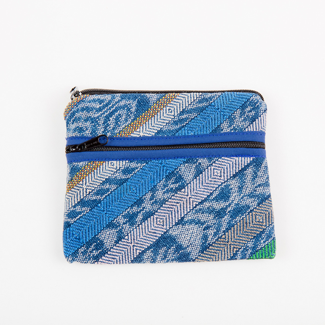 A Make-up Bag with a Metal Clasp made from Patchwork Fabric