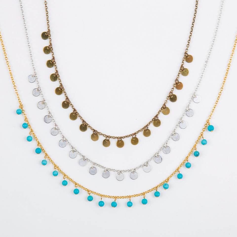 Guatemalan Turquoise Dangle Necklace | Handmade Fair Trade Jewelry