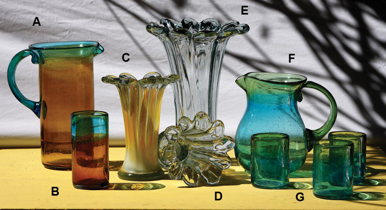 Clear Short Glass, Hand-Blown in Guatemala