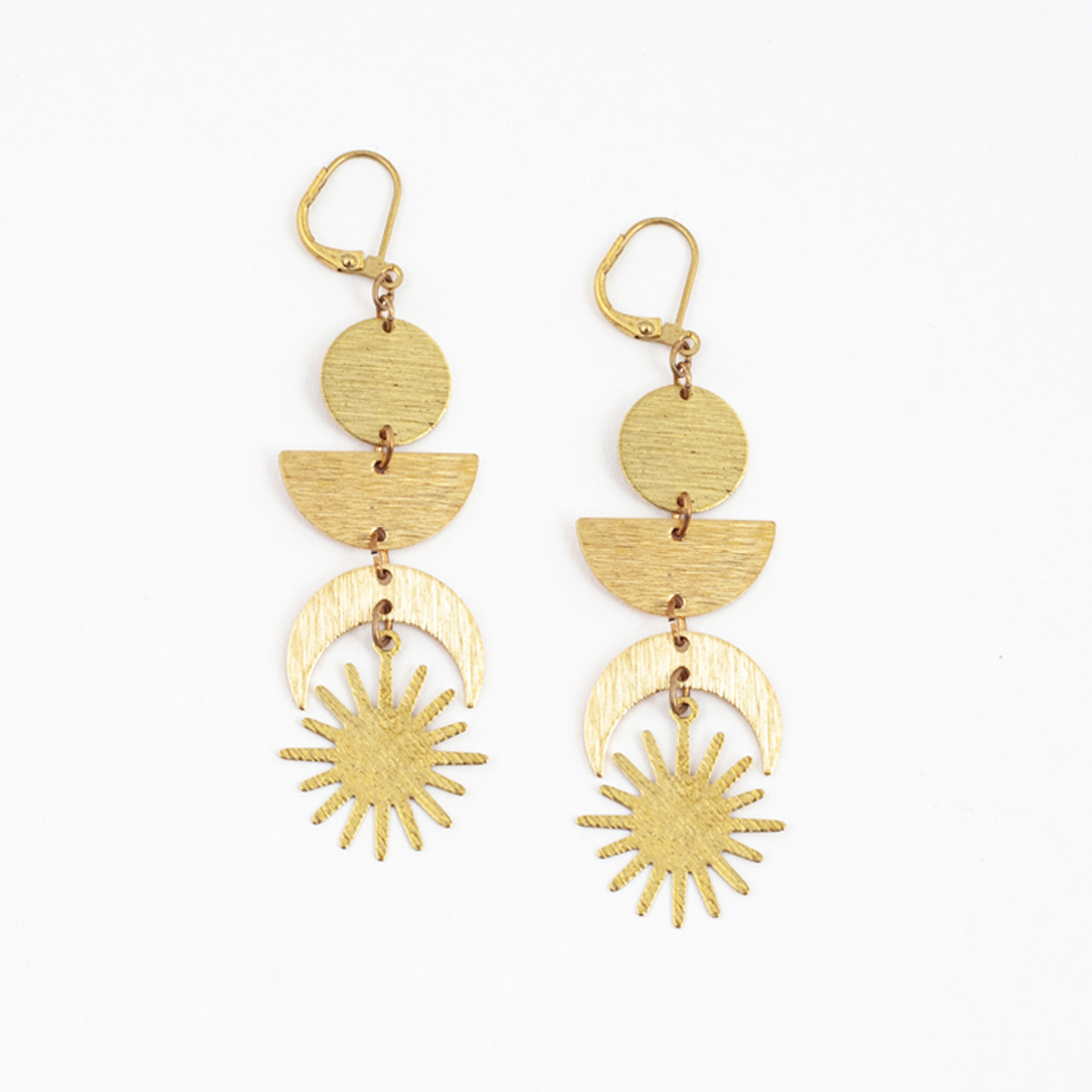 Guatemalan Sun & Moon Totem Earrings | Handmade Fair Trade Jewelry |  Altiplano