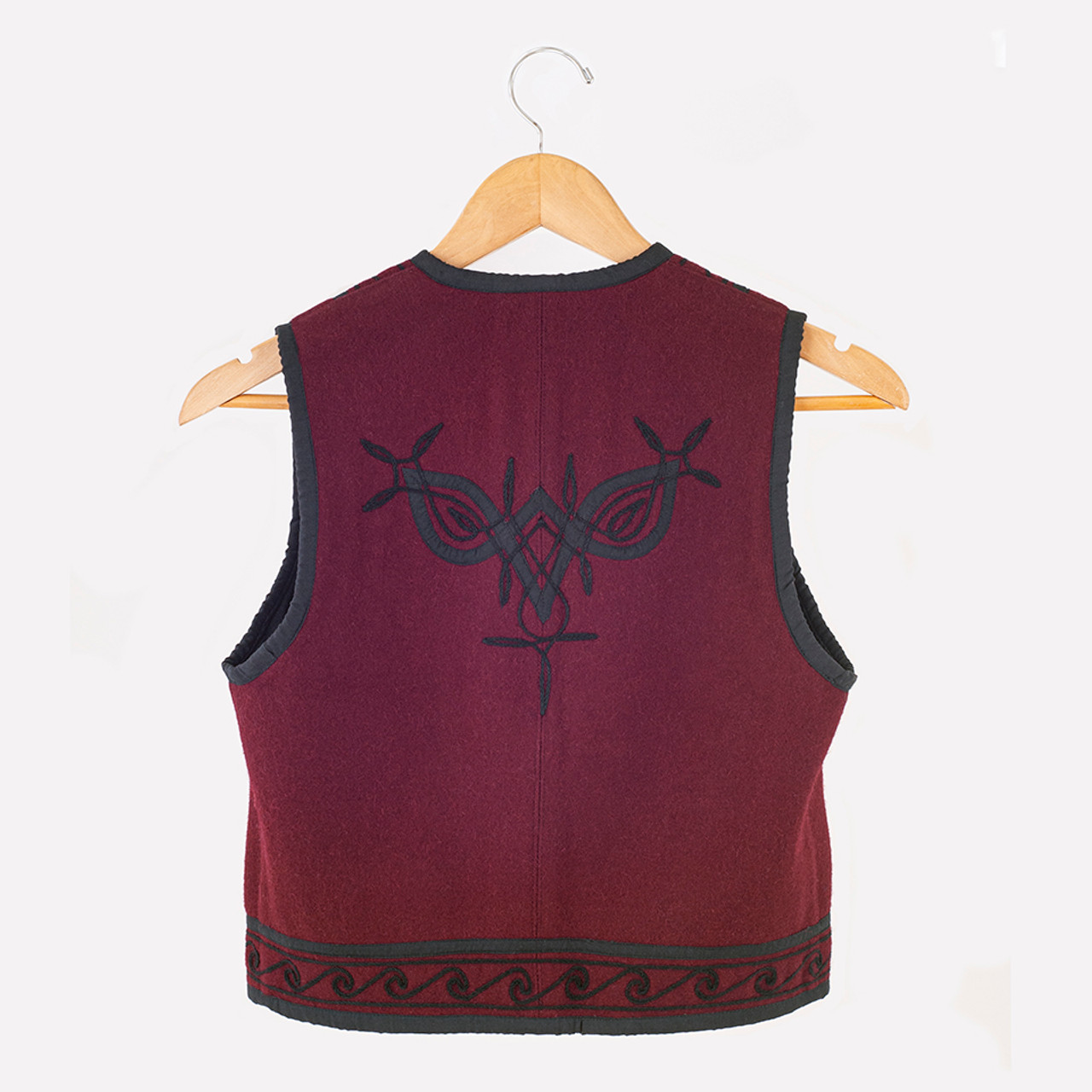 URU (ウル)｜ZIP UP VEST WOOL PONCH BURGUNDY URU (ウル)｜ZIP UP VEST WOOL PONCH BURGUNDY（URU（ウル）の