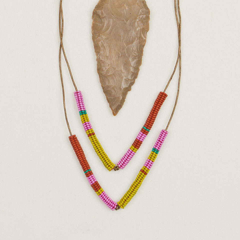 VTube Bead & Leather Necklace Altiplano