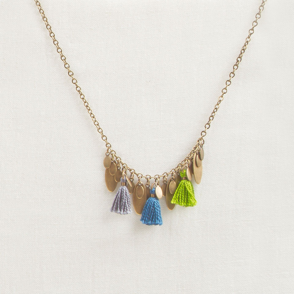 Geo Stone & Tassel Necklace Altiplano