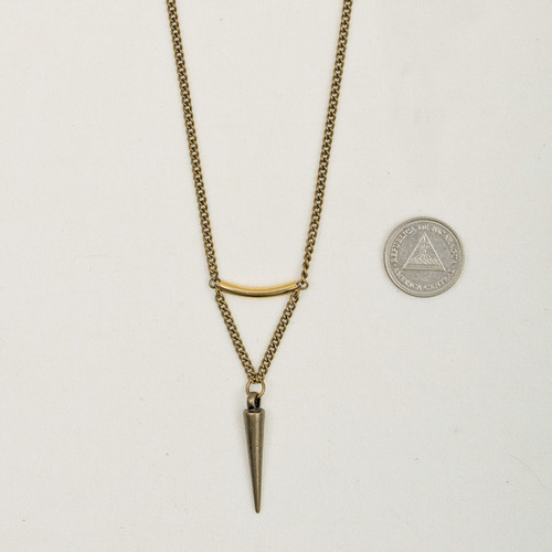 Brass Tube & Spike Long Fair Trade Necklace*