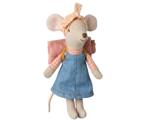 Maileg Girl Mouse Hiker with sleeping bag