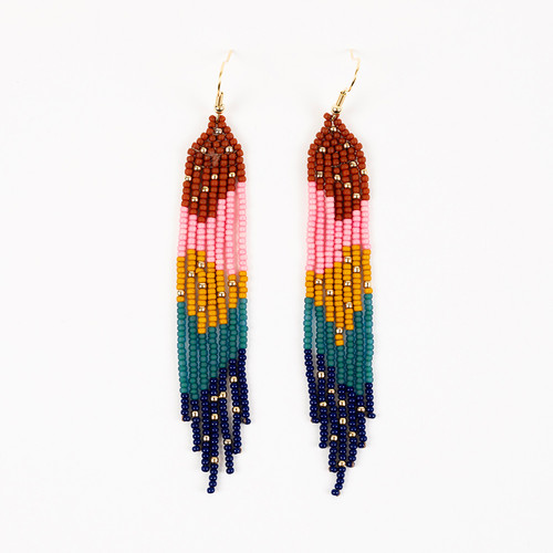 Strata Fringe with Gold Sprinkle Earrings