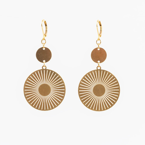 Sunburst Circle Earrings