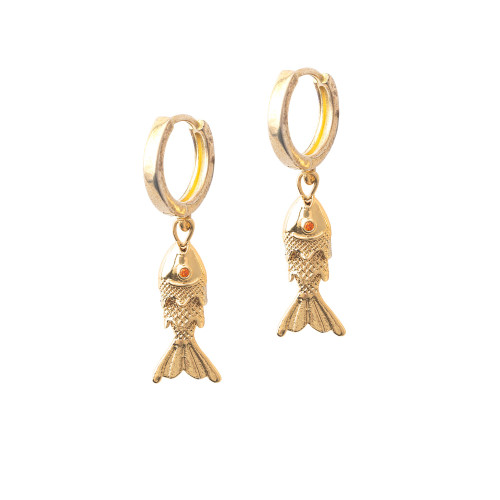 Fish Huggie Hoop Earrings