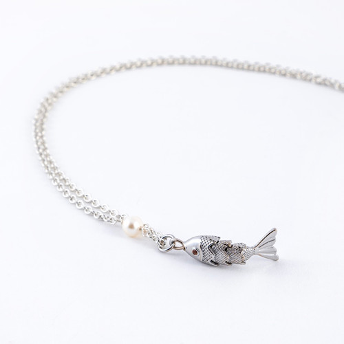 Fish & Pearl Necklace