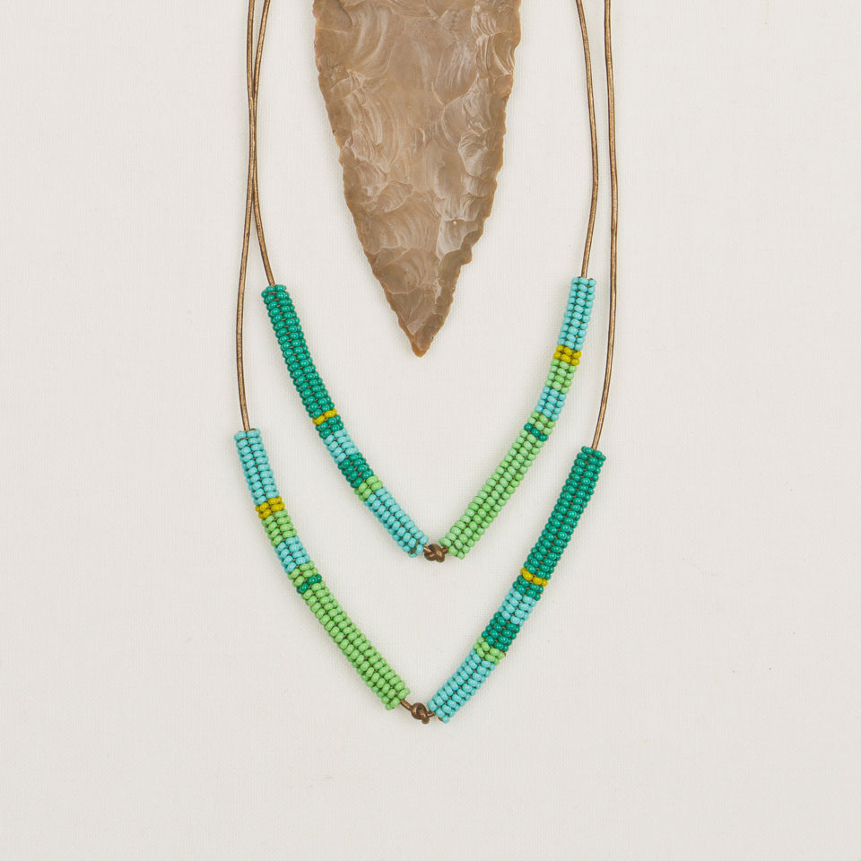 VTube Bead & Leather Necklace Altiplano