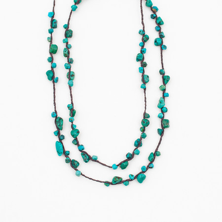 Guatemalan Turquoise Stone Necklace | Handmade Fair Trade Jewelry ...