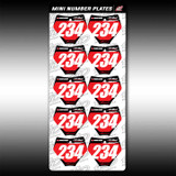 Mini Number Plate Decals