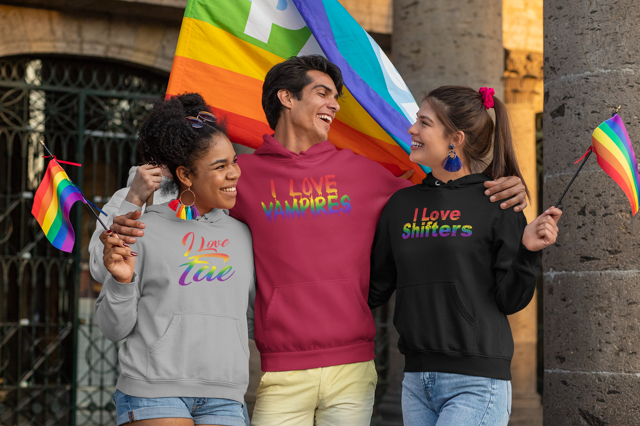 I love Vampires Pride Pullover Hoodie