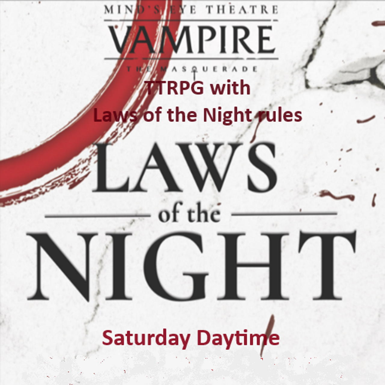 Saturday Laws of the Night as a TTRPG with ST Magik