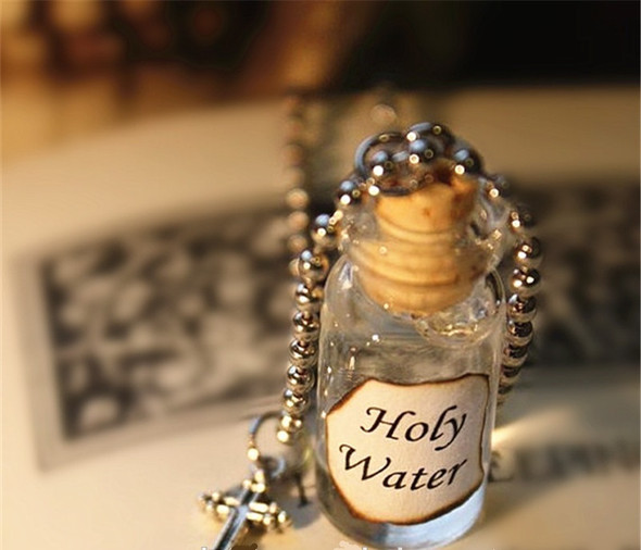 Holy Water bottle necklace