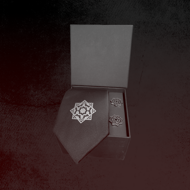 Banu Haqim Silk Tie and Cufflinks set