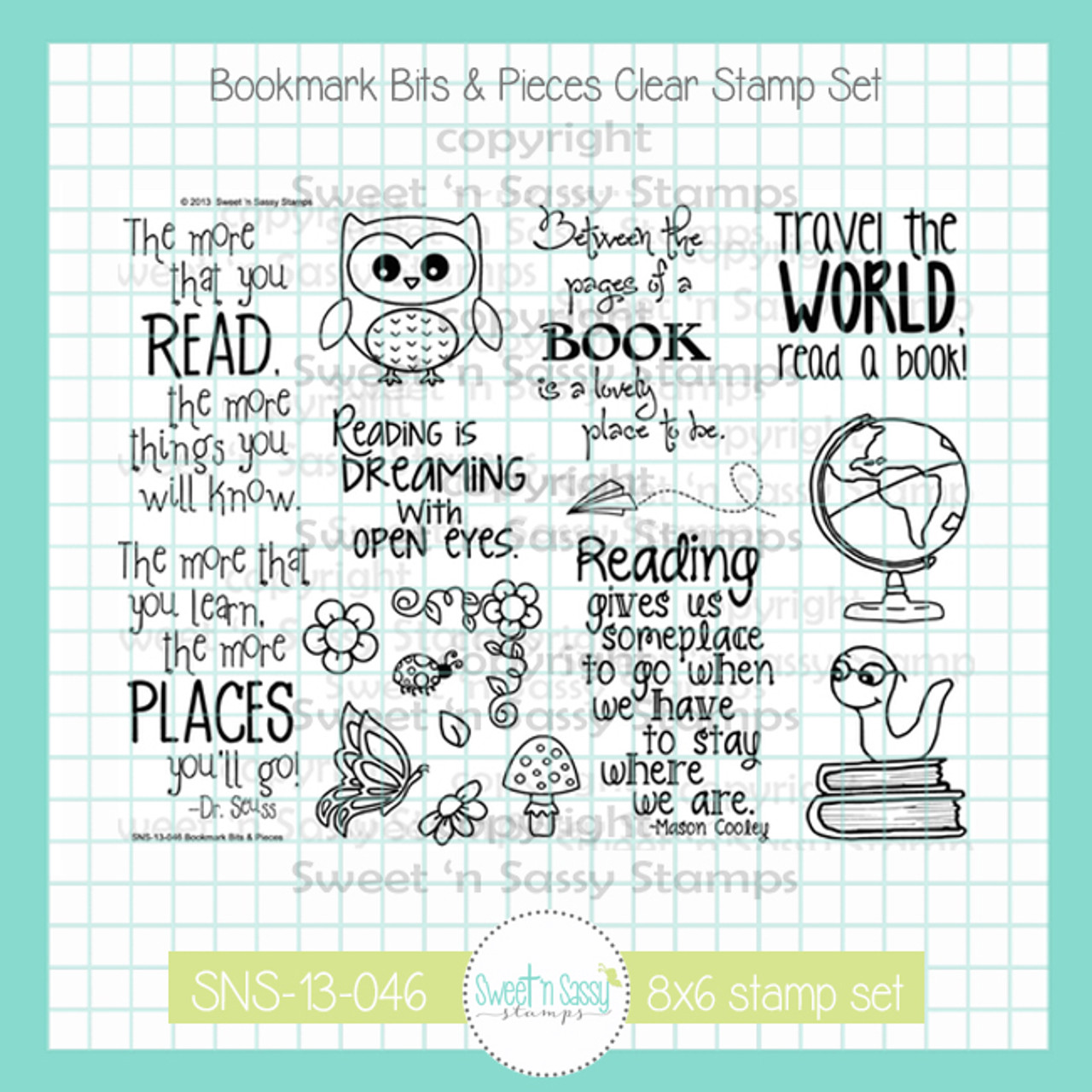 Bookmark Bits & Pieces Clear Stamp Set - Sweet 'n Sassy Stamps, LLC
