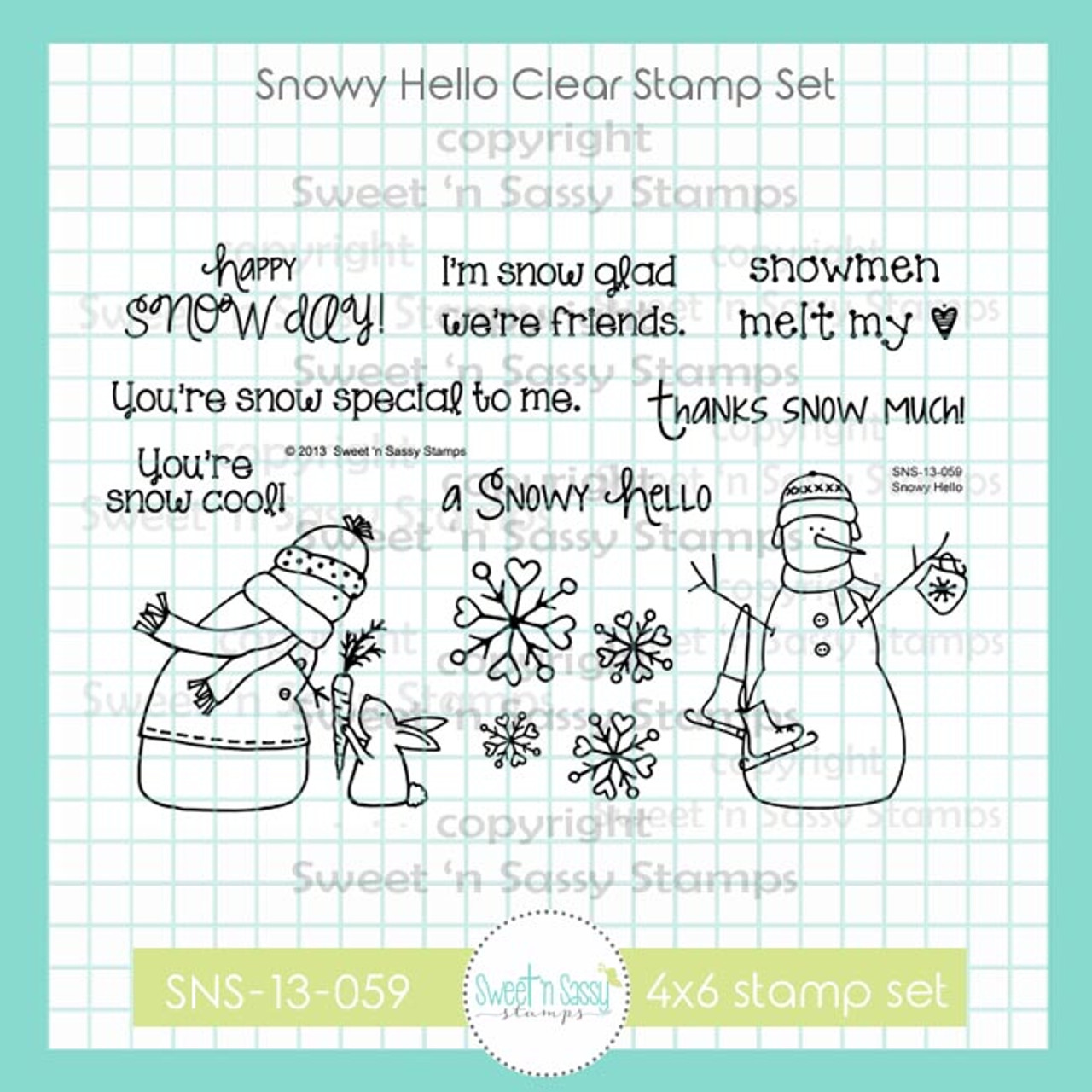 Sweet 'N Sassy Large Snowflake Background Clear Stamp sns-23-032 – Simon  Says Stamp