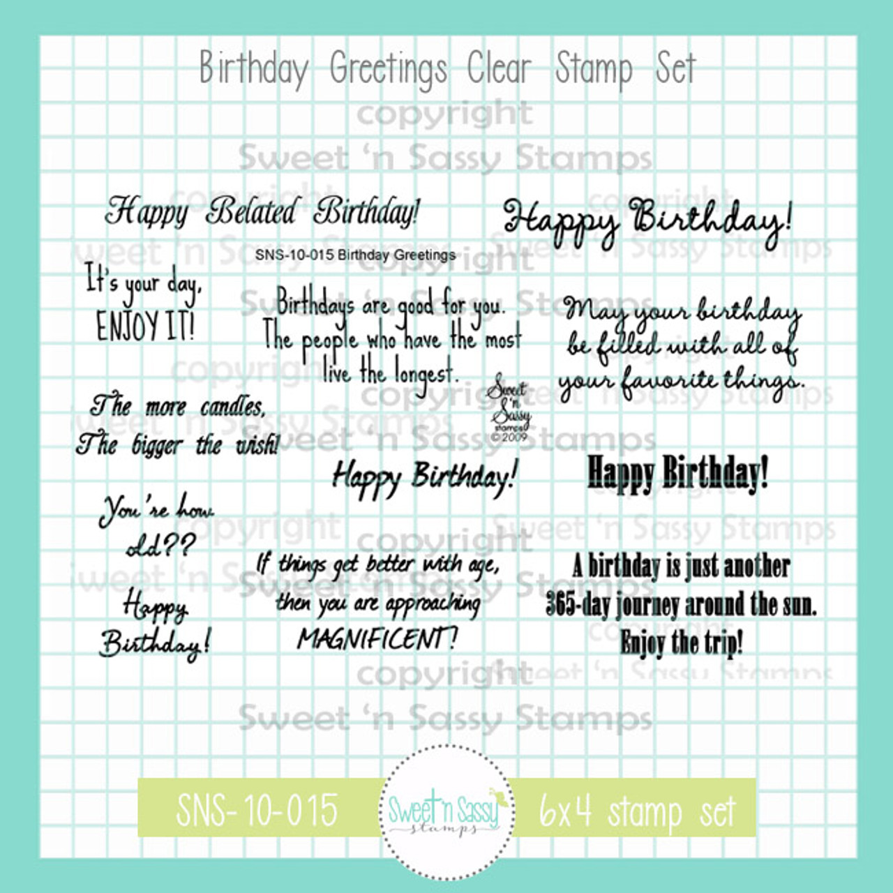 Inside Birthday Greetings Clear Stamps