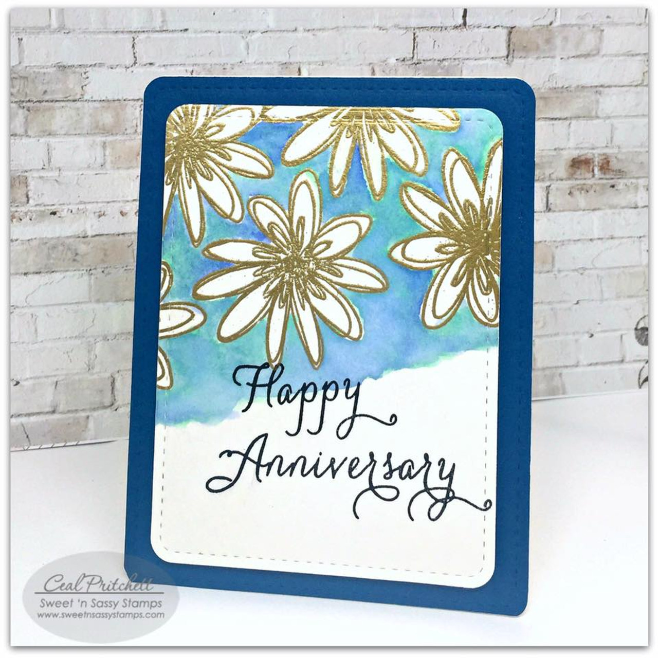 Scribble Flowers Clear Stamp Set - Sweet 'n Sassy Stamps, LLC