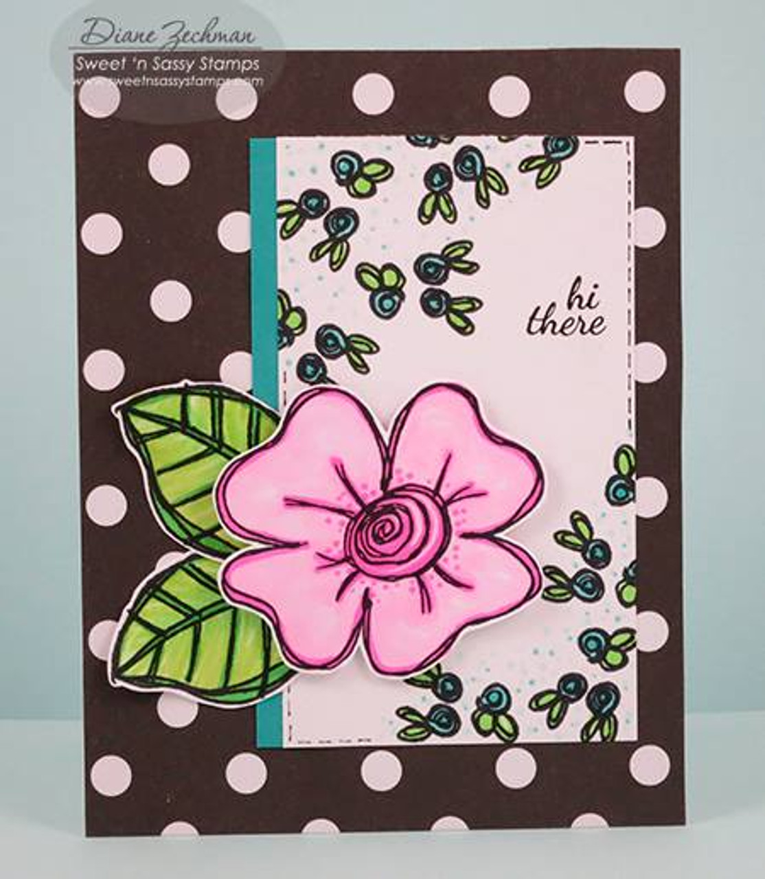 Scribble Flowers Clear Stamp Set - Sweet 'n Sassy Stamps, LLC