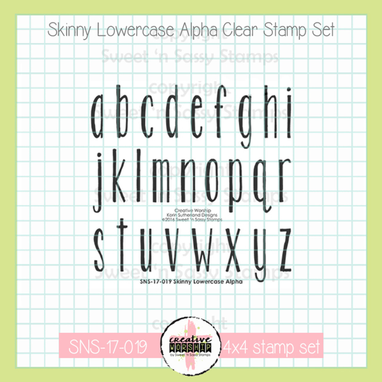 Decorative letters large lowercase clear stamps