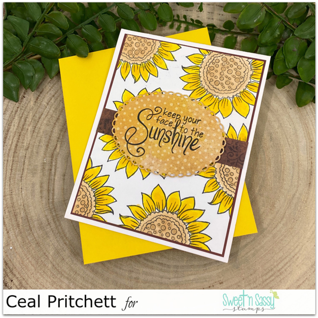 Like a Sunflower Clear Stamp Set - Sweet 'n Sassy Stamps, LLC