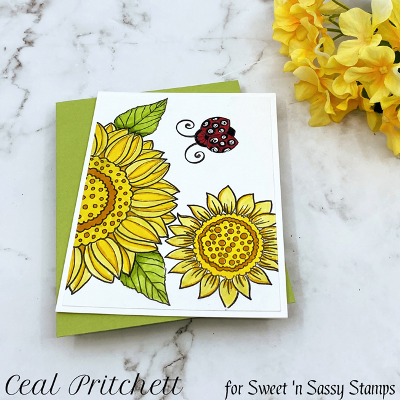 Like a Sunflower Clear Stamp Set - Sweet 'n Sassy Stamps, LLC