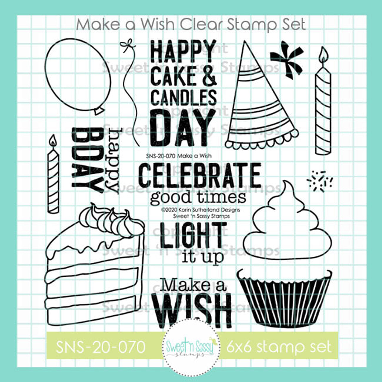 Make a Wish Clear Stamp Set - Sweet 'n Sassy Stamps, LLC