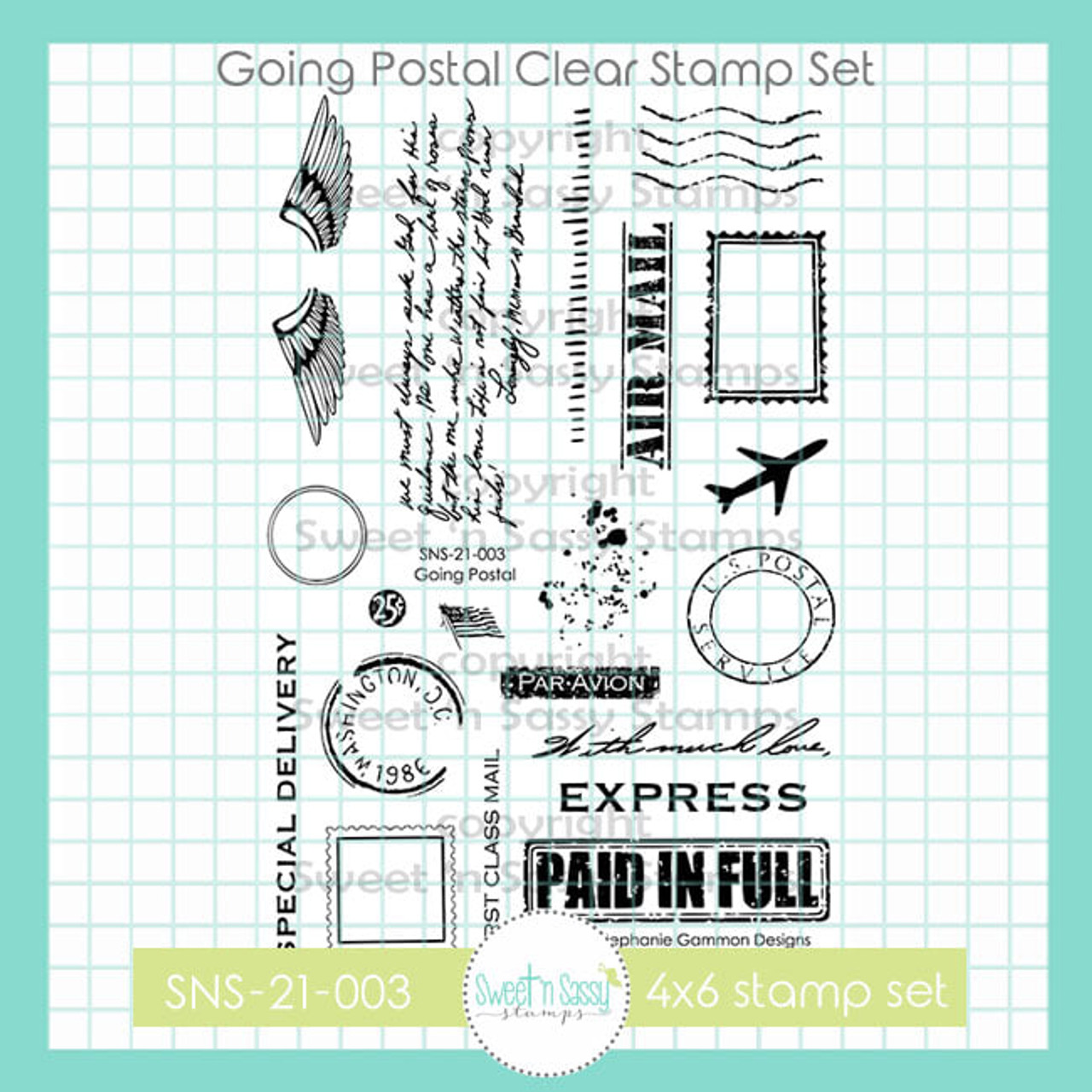 Going Postal Clear Stamp Set - Sweet 'n Sassy Stamps, LLC