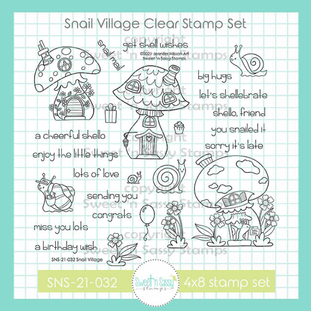  Snail Stamps and Dies Set for Card Making,Clear
