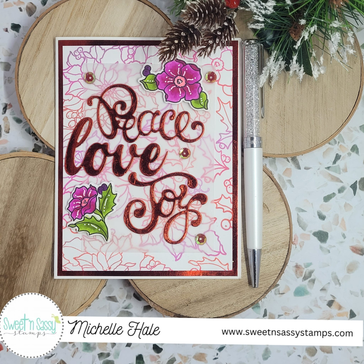 Peace + Love Stamps Card – Handzy Shop + Studio