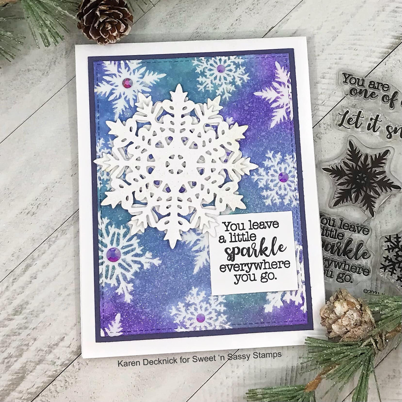 CL511 Christmas Sparkle clear stamp set