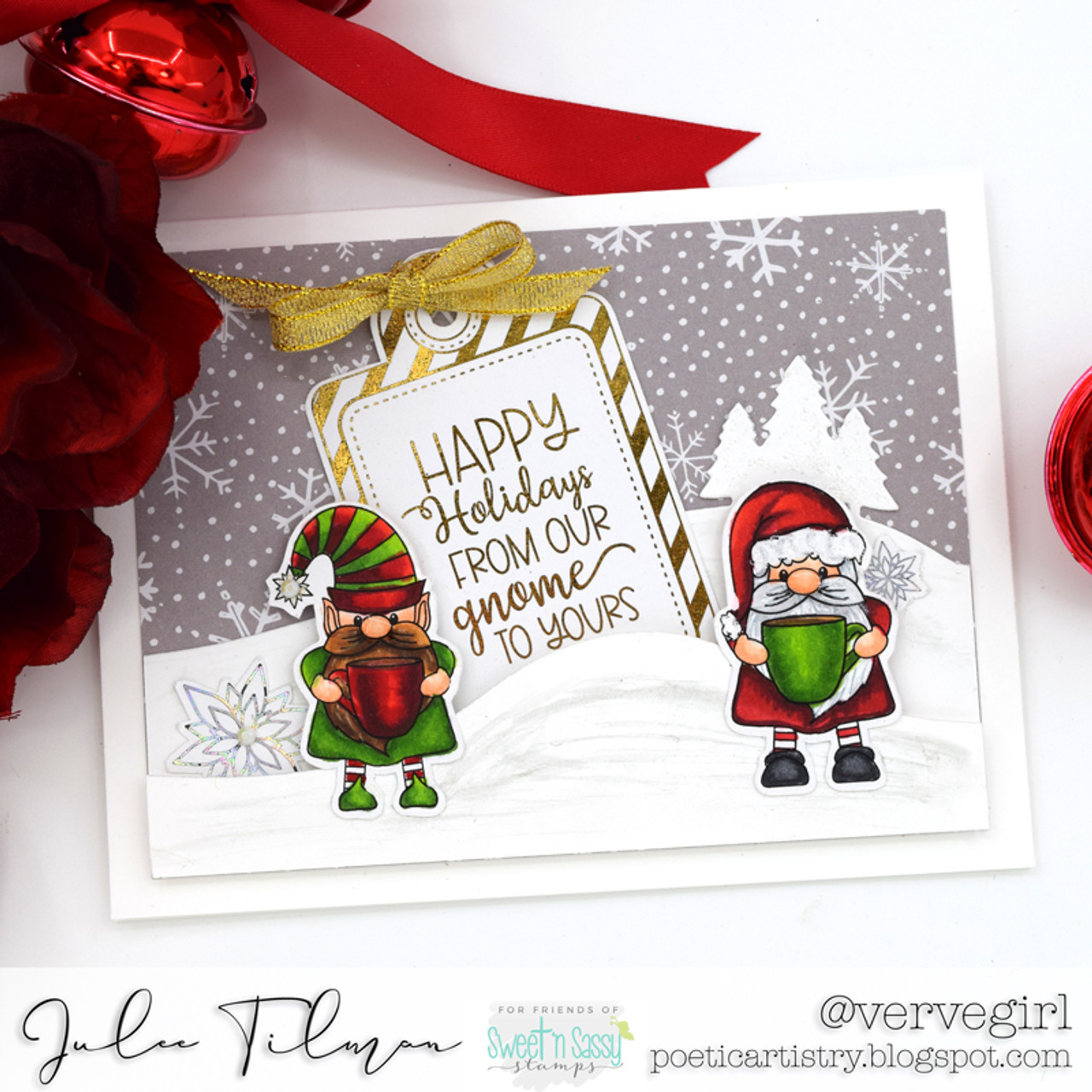 Vintage Christmas gnome Stamp Design Christmas (2820808)