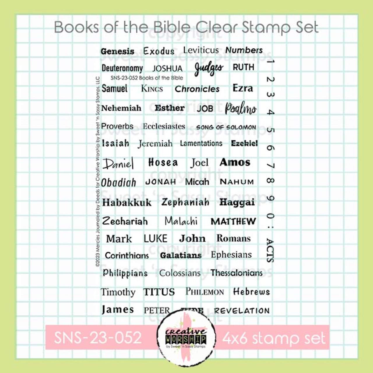 Books　Set　'n　Stamp　Creative　the　Sweet　Bible　Clear　Worship:　of　LLC　Sassy　Stamps,