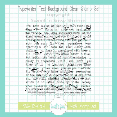 Typewriter Text Background Clear Stamp