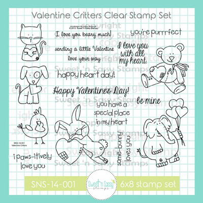 Valentine Critters Clear Stamp Set