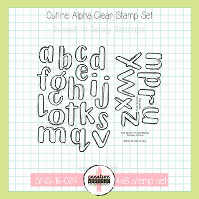 Creative Worship: Outline Alpha Clear Stamp Set