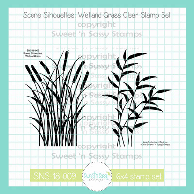 PREORDER Scene Silhouettes: Wetland Grass Clear Stamp Set