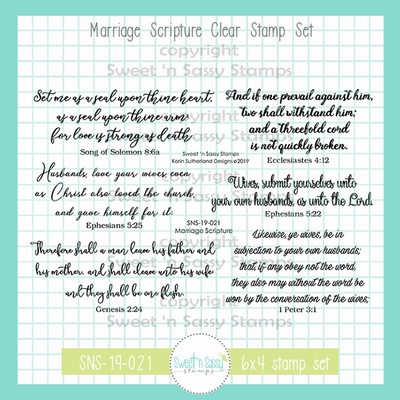 Marriage Scripture Clear Stamp Set Marriage Scripture Clear Stamp Set