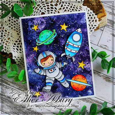 Over the Moon Clear Stamp Set - Sweet 'n Sassy Stamps, LLC