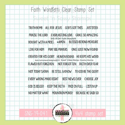 Creative Worship: Faith Wordfetti Clear Stamp Set