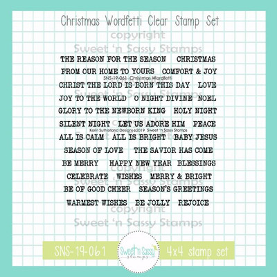 Christmas Wordfetti Clear Stamp Set