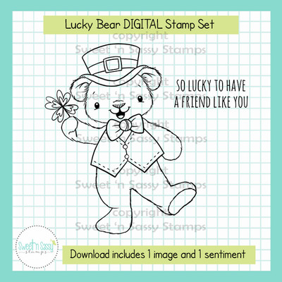 Lucky Bear DIGITAL Stamp Set