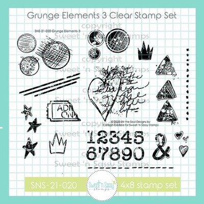 Grunge Elements 3 Clear Stamp Set