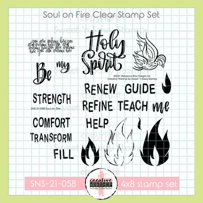 Creative Worship: Soul on Fire Clear Stamp Set